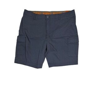 WearFirst Mens Cargo Shorts Charcoal Blue Gray Size 44 Stretch Cotton Nylon Mix